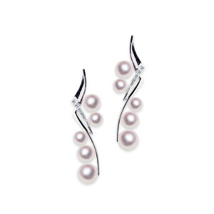 K18WG 4.5~7.0mm AR^ fUCsAX D0.06ct Fa ^ WG[EANZT[ETensei Pearl V^( p[ {^ tH[} JWA a  ܎O lj AE