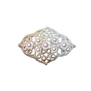 SV 6.0〜7.5mm アコヤ真珠 ブローチ兼帯留め 宇和島 真珠 ジュエリー・アクセサリー・Tensei Pearl 天成真珠(あこや パール 本真珠 フォーマル カジュアル 誕生日 結婚式 七五三 成人祝い 就職祝い