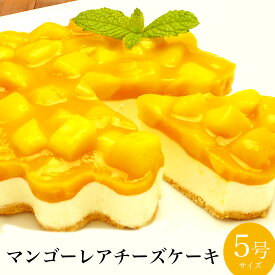 【最大50％OFF！ 6/11 1:59まで】誕生日 ケーキ バースデーケーキ 送料無料 大人 子供 インスタ映え かわいい びっくり サプライズ 誕生日プレゼント あす楽 マンゴー たっぷり【マンゴー レア チーズケーキ 5号 4-6人分】