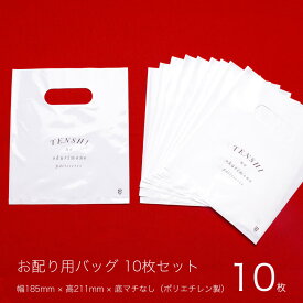 オリジナルバッグ03 お配り用 10枚セット（ポリエチレン製）幅185×高211mm（底マチなし）