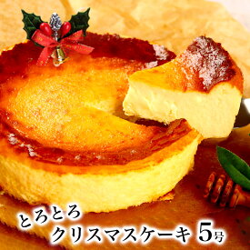 クリスマスケーキ 2025 送料無料 クリスマス ギフト プレゼント お取り寄せ チーズケーキ 大人 子供 インスタ映え かわいい びっくり サプライズ 冷凍 解凍8時間【バスクチーズケーキ5号 6-8カット】