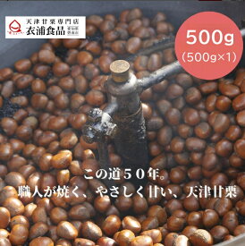 【当日焼き上げた栗を配送！】天津甘栗 500g(500g×1袋) テレビで紹介された人気品 この道50年の職人が焼いた天津甘栗　あまぐり スイーツ 栗 和菓子 秋冬 人気 焼き栗 保存料無添加 お取り寄せ マロン 栗レシピ　お菓子　お土産
