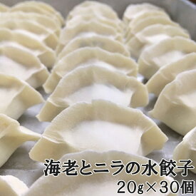 【海老とニラの水餃子】★20g×30個入★プリプリ海老と香り高いニラ！天津飯店の手包み特製水餃子　冷凍餃子/餃子/水餃子/ぎょうざ/ギョウザ/ギョーザ/こだわり/手作り/海老/ニラ/プリプリ/ぷりぷり/おいしい/ジューシー