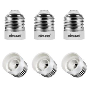 DiCUNO E26�E�������E12 �����ϊ��A�_�v�^�[ �d���\�P�b�g ��R���ޗ� �ő�d����200w 165�x�ϔM 6�Z�b�g