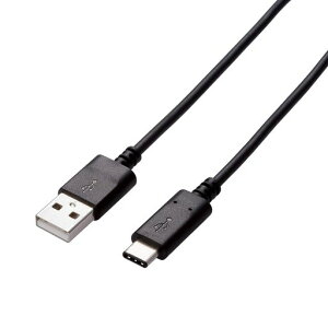 �G���R��USB�P�[�u��TypeC(USBAtoUSBC)4.0mUSB2.0�F�ؕi3A�o�͍ő�480Mbps�u���b�NU2C-AC40NBK