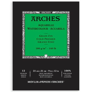 Arches�A���V�����ʎ��p�b�h300g�ז�23X31cm12��(1795092)�i�`�������z���C�g