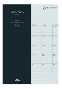 ���C���C����蒠2026�X�P�W���[�����V�X�e���m�[�g�_�C�A���[�}���X���[�u���b�NB5RFDR26742025�N12���n�܂�