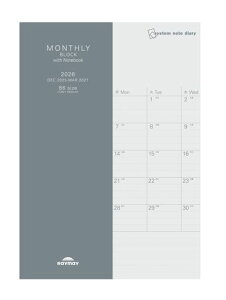 ���C���C����蒠2026�X�P�W���[�����V�X�e���m�[�g�_�C�A���[�}���X���[�u���b�N�m�[�g�tB6RFDR26642025�N12���n�܂�