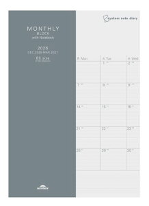 ���C���C����蒠2026�X�P�W���[�����V�X�e���m�[�g�_�C�A���[�}���X���[�u���b�N�m�[�g�tB5RFDR26662025�N12���n�܂�