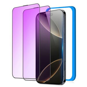 IMAFU �u���[���C�g�J�b�g iPhone16 Pro Max �p �K���X�t�B���� �u���[���C�g �A�C�t�H��16�v���}�b�N�X �p �t�B���� �t�� �ی� �����K���X
