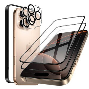 �y�����ߗ��z�K���X�t�B���� iPhone 16 promax �p �����K���X�t�B����2������+�����Y�ی�t�B���� 2������ �S�ʕی� ������ �A�C�t�H��16 �v���}�b�N�X �p �t���ی�t�B���� 6.9�C���`�Ή� �C�A�c