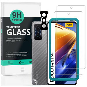 Ibywind �Ή� Xiaomi Poco F4 GT 5G(Transparent) �K���X�t�B���� 2 ���ی�t�B���� �K�C�h�g�t�� �����Y�J�o�[(1��)�w�ʃV�[�g(1��) ���菝�h�~�ϏՌ��d�x