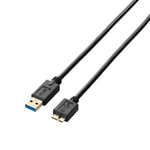 �G���R�� USB�P�[�u�� �ymicroB�z USB3.0 (USB A �I�X to microB �I�X) �X�^���_�[�h 1m �u���b�N USB3-AMB10BK