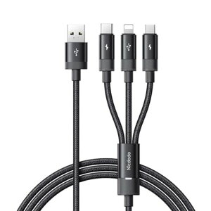 Mcdodo3in1}[dP[u1.2m3.5A}[d3ޓ[df[^](CgjÔ)USB-CMicroUSBCgjOP[uLEDtA~OϋviC҂1{3