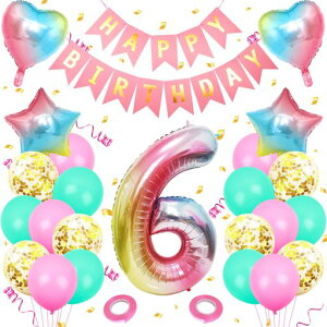 atao[̎q6ΒaDo[傫Of[VDZbgnbs[o[Xf[o[HappyBirthdayK[hn[gDᕗDhbgV[c