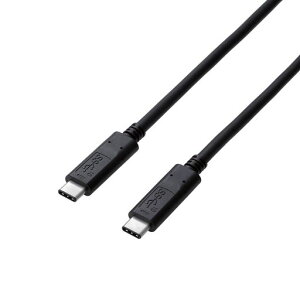 �G���R�� USB-C�P�[�u�� C-C 0.5m USB3.1Gen2 �F�ؕi USB Power Delivery�Ή� 3A�o�� �u���b�N USB3-CCP05NBK