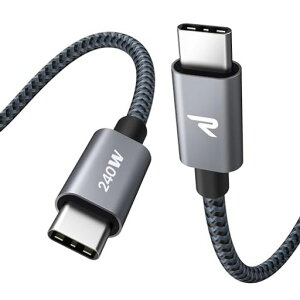 240WRAMPOWUSBCケーブルPD3.0対応超高速充電データ転送断線防止高耐久ナイロンiPhone17/Air/16/16e/15充電MacbookPro/iPadPro&Air/Google