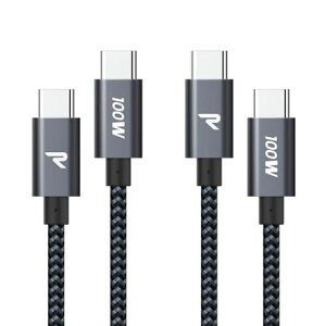 �y2�{�Z�b�g1m+1m�zRAMPOWUSBC�P�[�u��PD3.0�Ή�100W/5A�������[�d�f�[�^�]���f���h�~���ϋv�i�C����iPhone17/Air/16/16e/15�[�dMacbookPro/iPad