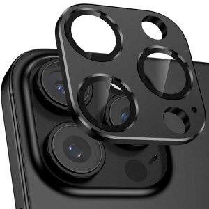 カメラフィルムiPhone16Pro/iPhone16ProMax用カメラ保護全面保護黒縁取りアイフォン16プロ/16プロマックスレンズカバー耐衝撃9H強化ガラスいphone16Pro/16プロmax専用カメラカバー