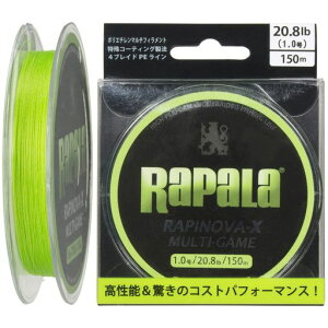 Rapala(���p��)PE���C�����s�m���@X�}���`�Q�[��150m1.0��20.8lb4�{�҂݃��C���O���[��RLX150M10LG