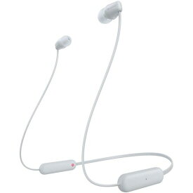 ソニー(SONY)ワイヤレスイヤホンWI-C100:Bluetooth対応/25時間スタミナ/IPX4防滴/DSEE搭載ホワイトWI-C100WZ小