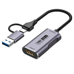 DigiZaru HDMI �r�f�I�L���v�`�� USB3.0 4K���� 1080P@60Hz YUY2�o�� USB Type A&Type C 2in1 PC�Q�[��/Switch/PS5,4/Xbox/�J����/TV�̉f����^��E���C�u�z�M�p
