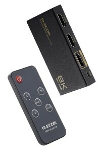 �G���R�� HDMI�ؑ֊� 8K60HZ/4K120HZ�Ή� �yPS5/PS4/PS3/SWITCH/FIRETVSTICK�Ή��z 2����1�o�� ����/�蓮�ؑ� 8K 4K �Ή� �u���b�N DH-SW8KP21BK
