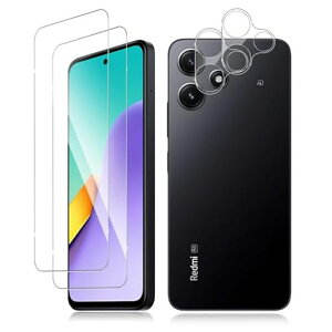 【2+2枚セット】ForXiaomiRedmi125Gガラスフィルム(2枚)+カメラフィルム(2枚)旭硝子製KlusoシャオミRedmi125GXIG03対応強化ガラス9H耐衝撃高透過率指紋防止防水撥油気泡防止