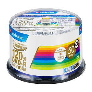 �o�[�x�C�^��(Verbatim)1��^��pDVD-RCPRM120���y50��+3�����ʃp�b�N�z�C���N�W�F�b�g�v�����^�Ή��z���C�g�Ж�1�w1-16�{��VHR12JP53SV4