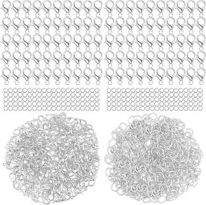 カニカン10mm約100個丸カン4mm約200個入セットメガネチェーンマスクチェーングラスチェーンネックレスブレスレットアンクレット金具留め具アクセサリーストラップパーツハンドメイドDIY…
