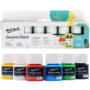 MontMarte�Z���~�b�N��p�y�C���g6�_x20ml�G�̋�Z�b�g�A�N�������Ŗ��L�Ă��\6pcex20mlCeramicPaint