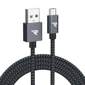 Rampow Micro USB �P�[�u���y3M/���z 2.4A�}���[�d�P�[�u�� �����f�[�^�]���Ή� ���ϋv�ґg�i�C�����P�[�u�� Sharp Aquos/Sony Xperia/Fujitsu Arrows/Asus ZenFone/Samsung