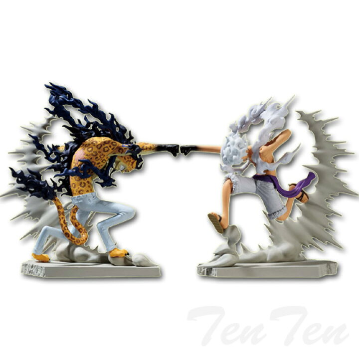 楽天市場】ワンピース 戦光絶景 2体セット ルフィ ギア5 vs ルッチ 