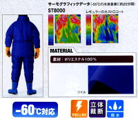 作業服防寒着作業着冷凍倉庫用防寒コートサンエスBO8000ST8000作業用ブルゾンジャケットジャンパー冷蔵庫用M〜4Lサイズブルー×ブラック