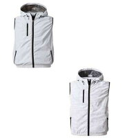 空調服ベスト大きいサイズフードパーカー6L(服単品)村上被服HOOHポリエステル100%v8309