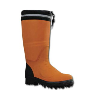 安全靴 長靴 スパイクタフマン・プロ V-560G アルミ製甲防護板 スパイク底 鋼製先芯 荘快堂 オレンジ 24.0〜29.0cm