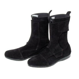 安全靴 半長靴 青木産業 技 黒騎士 ブラック バンド 鋼鉄先芯 24.5〜28.0cm スエード