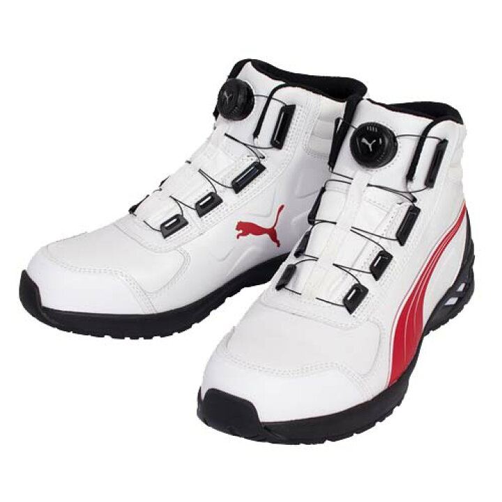 楽天市場】安全靴 プーマ PUMA RIDER 2.0 ホワイト×レッド DISK MID 