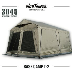 【12/4(木)20:00-11(木)9:59ポイント5倍】WILDTHINGS【公式】キャビン型 シェルターテント BASE CAMP T-2 ワイルドシングス WWT-2 タープ テント 大型 ベースキャンプ ロッジ イベント 防災 露店 ミリタリー 名入れ 無料 オリジナル ロゴ入れ 送料無料