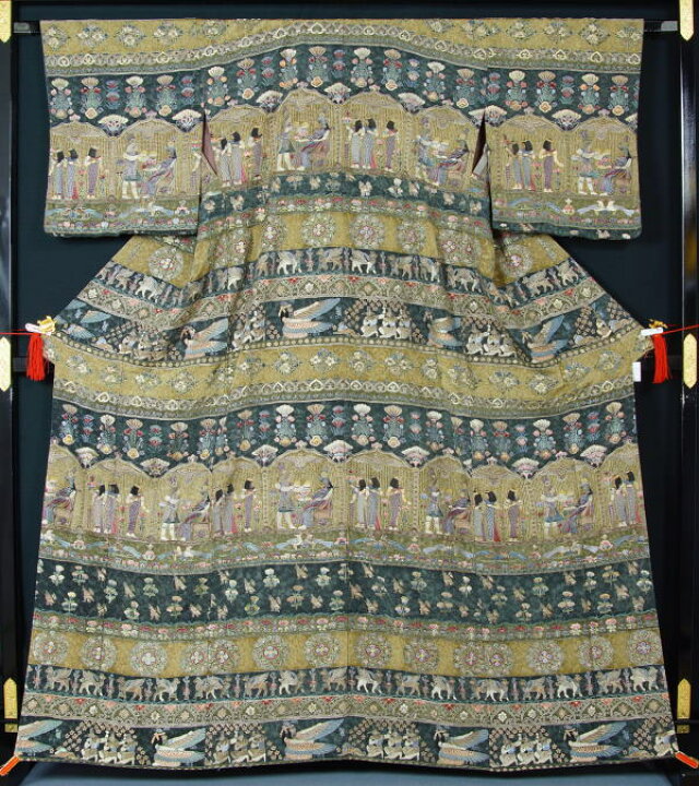 楽天市場】リサイクル着物 訪問着 特選 美品 総スワトウ刺繍 訪問着 