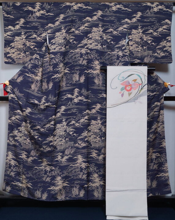 楽天市場】着物セット 未使用品 洒落訪問着 洒落袋帯 2点 セット 茶屋 