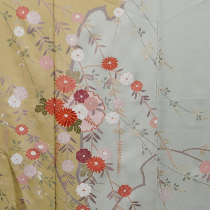 楽天市場】着物セット 訪問着・袋帯 2点セット 枝垂れ春秋百花模様 柳 
