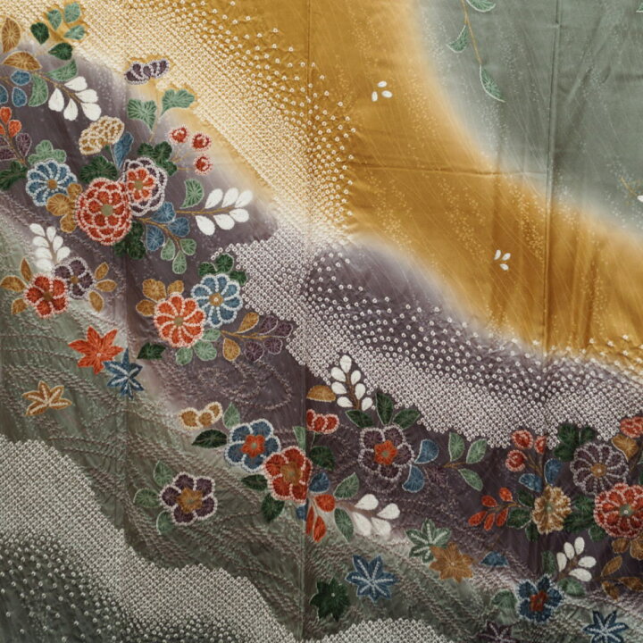 楽天市場】着物セット 訪問着・袋帯 2点 セット Mサイズ 辻が花模様 
