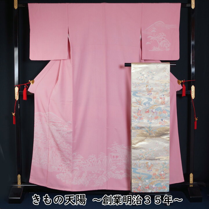 楽天市場】着物セット 作家物 訪問着・袋帯 2点 セット Mサイズ 鮫青海  