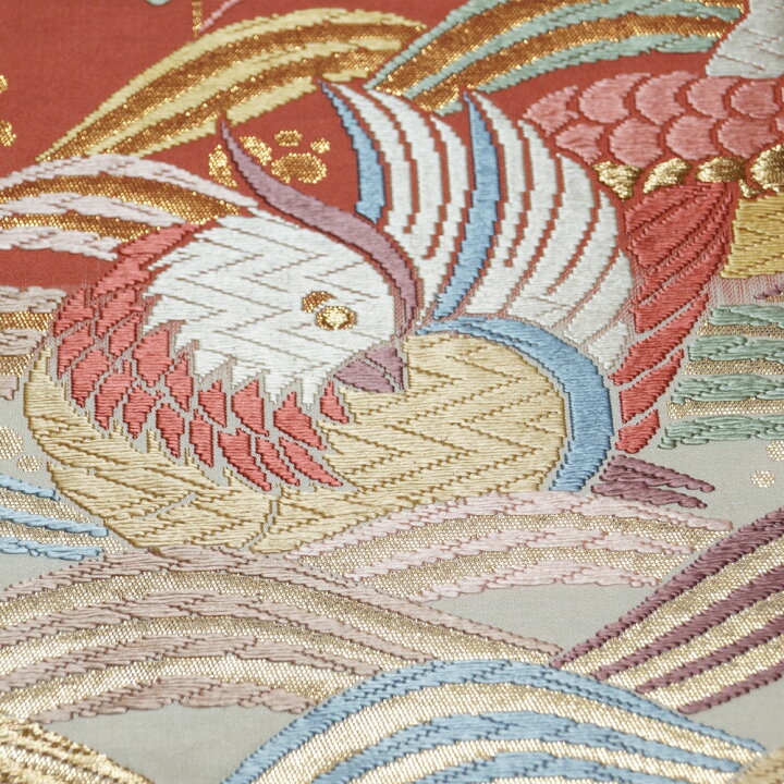 楽天市場】未使用品 袋帯 振袖用 リサイクル 花鳥模様 唐織 金糸  