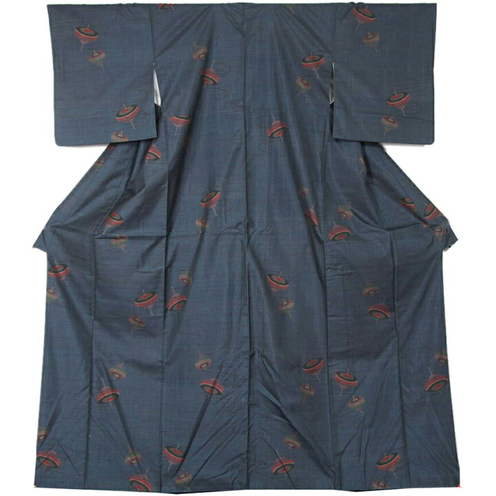 楽天市場】大島紬 9マルキ 独楽模様 大島 紬 藍染 【送料無料 中古 