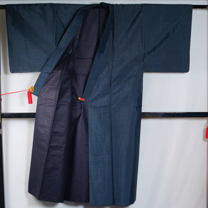 楽天市場】男着物 大島紬 アンサンブル 着物・羽織 幾何学模様 Sサイズ 