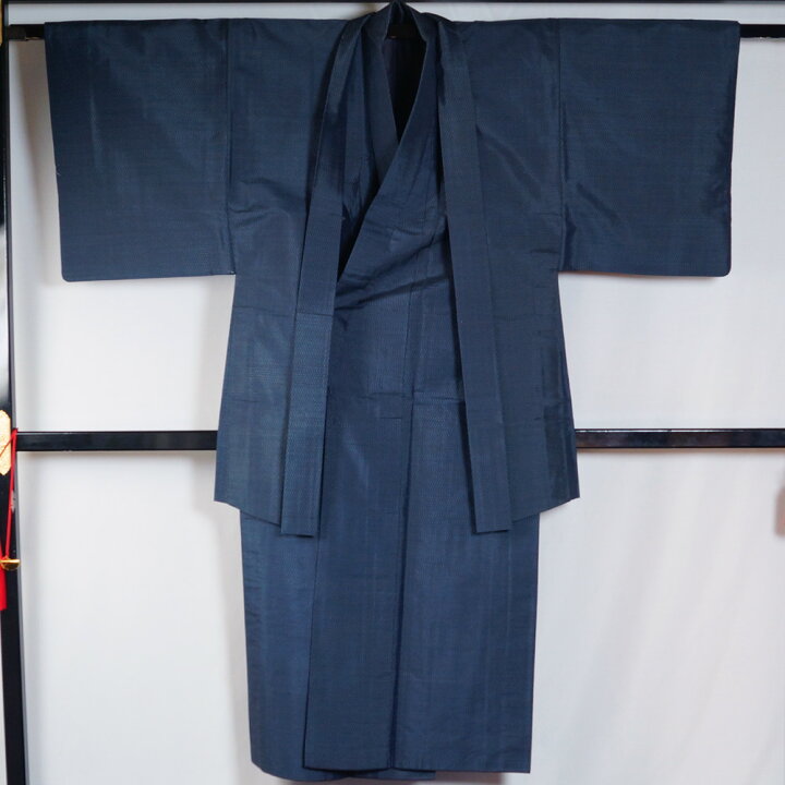 楽天市場】男着物 大島紬 アンサンブル 着物・羽織 幾何学模様 Sサイズ 