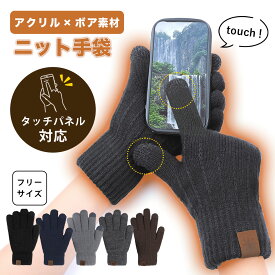 【ランキング1位＆1000円ポッキリ！】 スマホ対応 手袋 メンズ ボア素材 アクリル タブレット操作可能 タッチパネル対応 暖かい シンプル手袋 おしゃれ クリスマス プレゼント 誕生日 グローブ