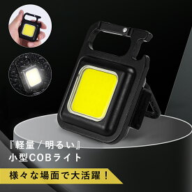 小型COBライト 800mAh ミニ投光器 充電式 多機能 マグネット キャンプ 明るい 軽量 大光量 ハンズフリー 超強力 作業灯 釣り アウトドア